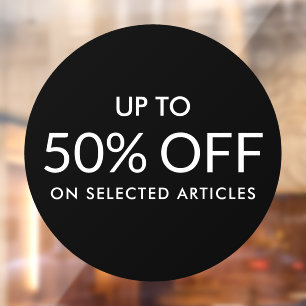 Autocollant Pour Fenêtre Cercle noir Jusqu'à l'accrochage personnalisé de l