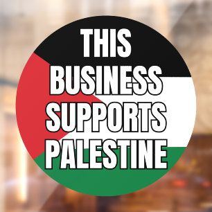 Autocollant Pour Fenêtre Cette entreprise soutient le signe palestinien