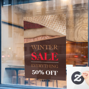 Autocollant Pour Fenêtre Chandail d'hiver Vente Fenêtre personnalisée Cloua