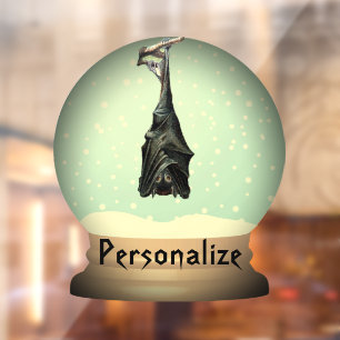 Autocollant Pour Fenêtre Chanter la chauve-souris neige globe noir vintage 