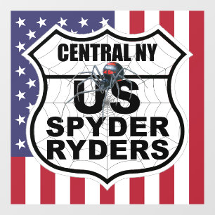 Autocollant Pour Fenêtre Chapitre de Central New York - Drapeau et logo adh