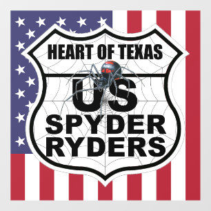 Autocollant Pour Fenêtre Chapitre Heart Of Texas - Drapeau et logo autocoll