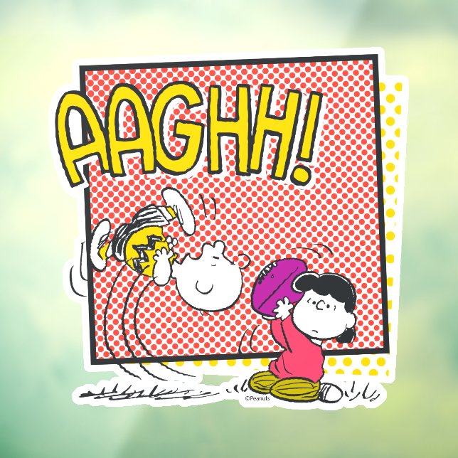 Autocollant Pour Fenêtre Charlie Brown et Lucy Football Comic Graphic (Feuille 3)