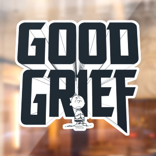 Autocollant Pour Fenêtre Charlie Brown "Good Grief" Rock Band Tee Graphic