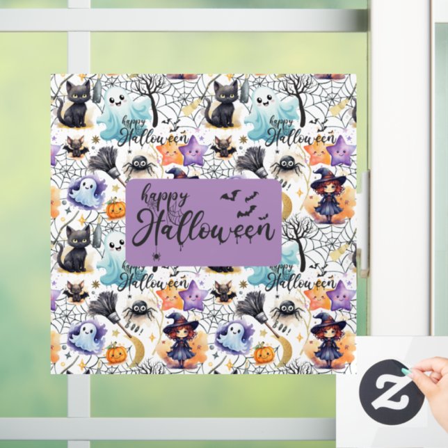 Autocollant Pour Fenêtre Charmante fenêtre Halloween (Maison)