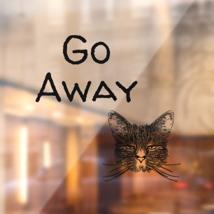 Autocollant Pour Fenêtre Chat en colère disparaît