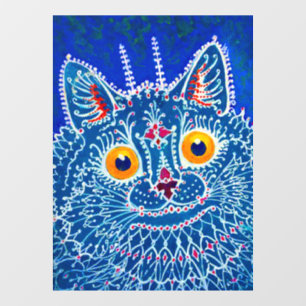 Autocollant Pour Fenêtre Chat gothique bleu