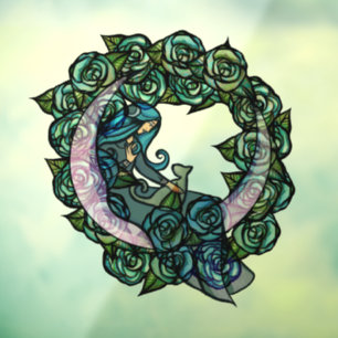 Autocollant Pour Fenêtre Chat Lune Déesse Lune Chats Enfants Chats Lune