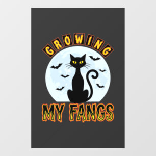 Autocollant Pour Fenêtre Chat noir Halloween faisant pousser mes crocs Desi
