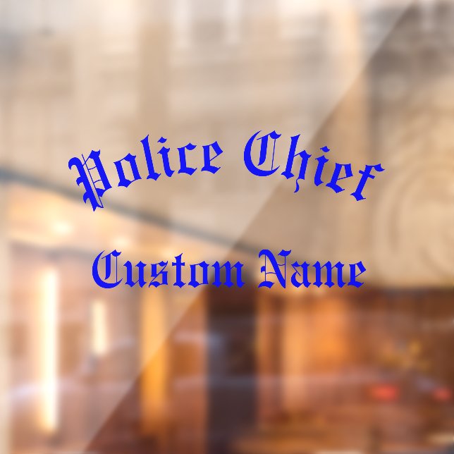 Autocollant Pour Fenêtre Chef de police de la Ligne Bleue Mince (Feuille 2)