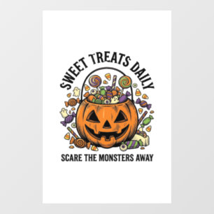 Autocollant Pour Fenêtre Chemise de bonbons Halloween Dessin de monstre mig