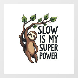 Autocollant Pour Fenêtre Chemise de citation de paresseux rétro drôle vie l