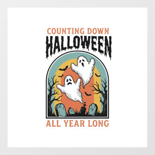 Autocollant Pour Fenêtre Chemise de compte à rebours d'Halloween Graphique 