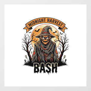 Autocollant Pour Fenêtre Chemise de Halloween pour épouvantail Gravure vint
