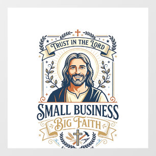 Autocollant Pour Fenêtre Chemise de propriétaire de petite entreprise Jesus