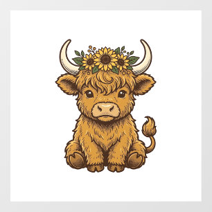 Autocollant Pour Fenêtre Chemise de vache des Highlands Art de veau de tour
