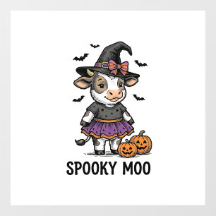 Autocollant Pour Fenêtre Chemise de vache Halloween Art de gravure de génis