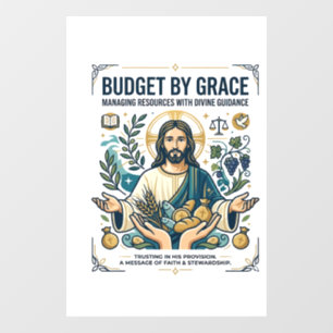 Autocollant Pour Fenêtre Chemise Jésus Paix Financière Voyage Sans Dette Ch