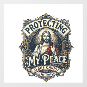 Autocollant Pour Fenêtre Chemise Jésus Respect de soi Limites Foi
