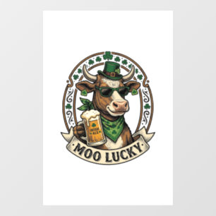 Autocollant Pour Fenêtre Chemise vache irlandaise St Patrick vintage design