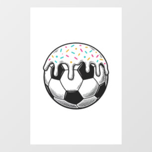 Autocollant Pour Fenêtre Chemise Vintage Balle de Football avec Glaçage qui