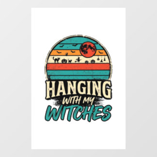Autocollant Pour Fenêtre Chemise vintage Halloween suspendue avec mes sorci