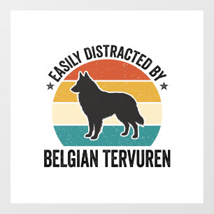 Autocollant Pour Fenêtre Chemise vintage pour amateur de Tervuren belge Des