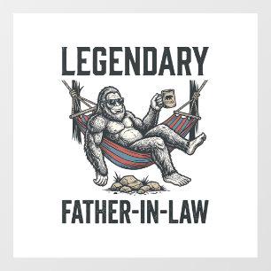 Autocollant Pour Fenêtre Chemise Vintage Sasquatch Beau-Père Légendaire De