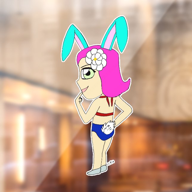 Autocollant Pour Fenêtre chibi bunnygirl (Feuille 2)