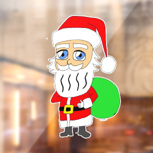Autocollant Pour Fenêtre Chibi Santa Claus