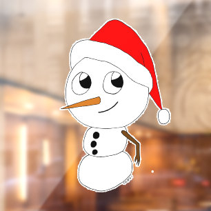 Autocollant Pour Fenêtre chibi snowman