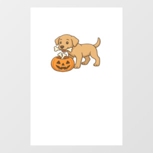 Autocollant Pour Fenêtre Chien d'Halloween avec os et T classique copain ci