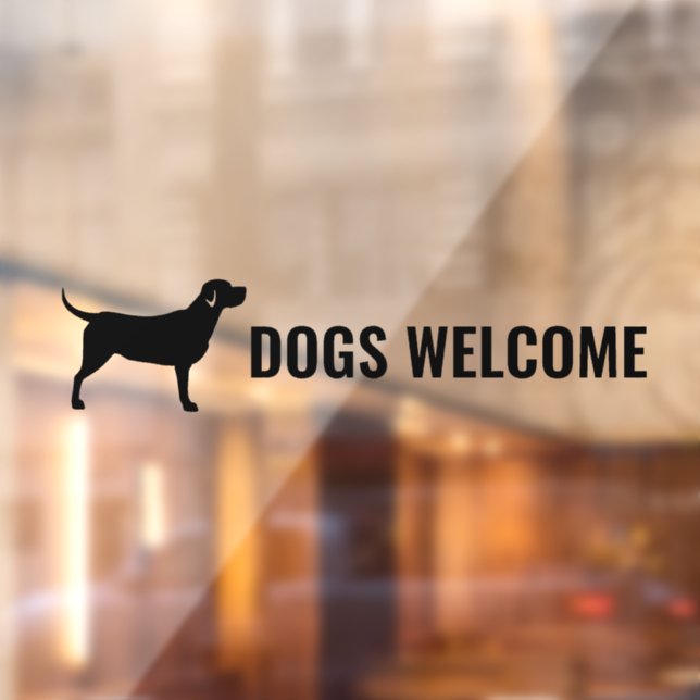 Autocollant Pour Fenêtre Chiens Welcome Decal, Animaux Welcome Sticker (Feuille 2)