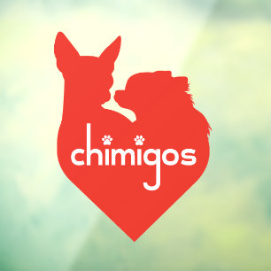 Autocollant Pour Fenêtre Chihuahua Maman Amour Coeur Chimigos Logo Voiture