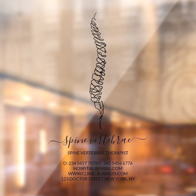 Autocollant Pour Fenêtre Chiropractic Doctor brand (Feuille 2)