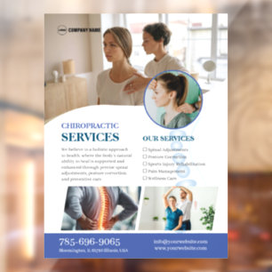 Autocollant Pour Fenêtre Chiropractor Services Clôture de fenêtre personnal