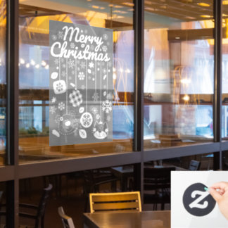 Autocollant Pour Fenêtre Christmas Window Cling – White Ornaments