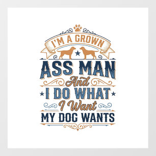 Autocollant Pour Fenêtre Citation drôle de propriétaire de chien Design vec