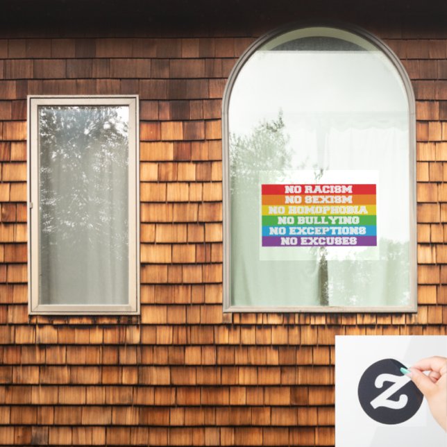 Autocollant Pour Fenêtre Citations LGBT (Fenêtre d'accueil)