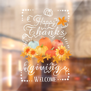 Autocollant Pour Fenêtre Citrouille automne