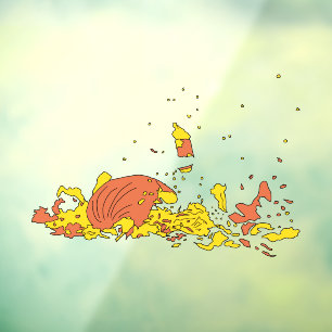 Autocollant Pour Fenêtre Citrouille brisé