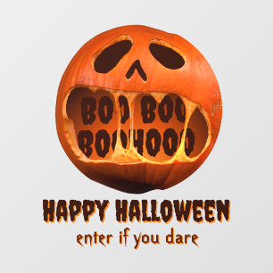 Autocollant Pour Fenêtre Citrouille d'Halloween effrayante pour décoration