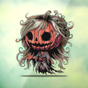 Autocollant Pour Fenêtre Citrouille d'Halloween Ghoul