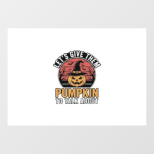 Autocollant Pour Fenêtre Citrouille drôle Halloween Vintage Design de T-shi