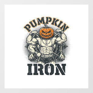 Autocollant Pour Fenêtre Citrouille Fer Vintage Bodybuilding Design Hallowe