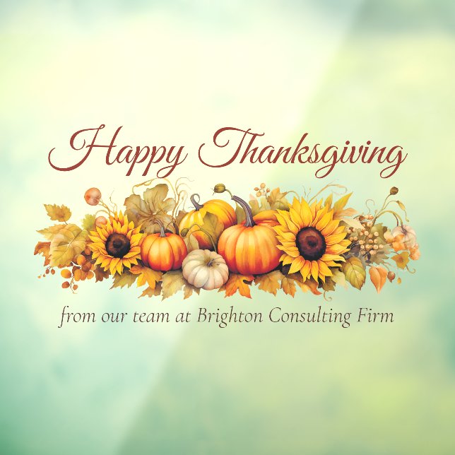 Autocollant Pour Fenêtre Citrouilles de Thanksgiving joyeuses Entreprise pe (Feuille 3)