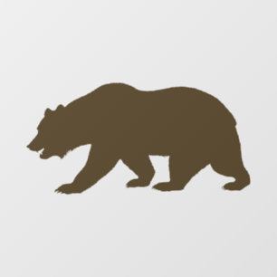 AUTOCOLLANT POUR FENÊTRE CLAIR DE FENÊTRE D'OURS GRIZZLY