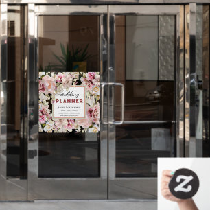 Autocollant Pour Fenêtre Classe Floral Wedding planner