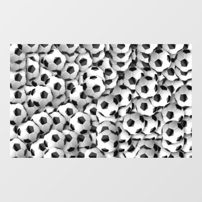 Autocollant Pour Fenêtre Classer la fenêtre des balles de football (Feuille)