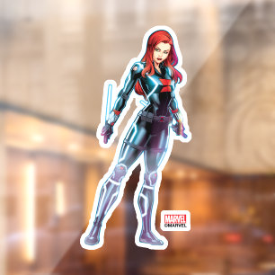Autocollant Pour Fenêtre Classique Avengers   Luminosité du néon de la veuv